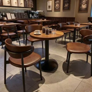 Customized Modern PU Commercial Bar Pub Table and Chair Set for Cafe Restaurant Catering