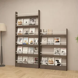 Customized Modern Portable Melamine Bookcase for School Living Room Office or Library Furniture Magazine Rack
