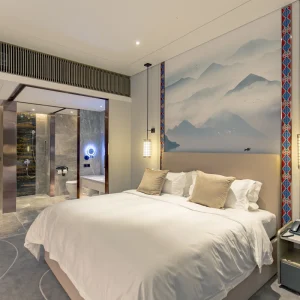 Customized Modern Smart Bedroom Furniture With Nightstand Luxury Design for Hotel Guest Room