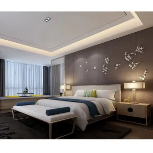 Customized Modern Solid Wood Bedroom Suite for 5 Star Hotels Luxury Chain Hotel Room Furniture Set Standard Designed