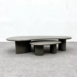 Customized Modern Style Living Room Nesting Coffee Table Sets Handmade Solid Wood Coffee Table