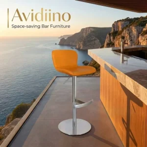 Customized Outdoor Bar Restaurant Furniture Modern Luxury Nordic Bar Chair Stainless Steel Legs Bar Stools