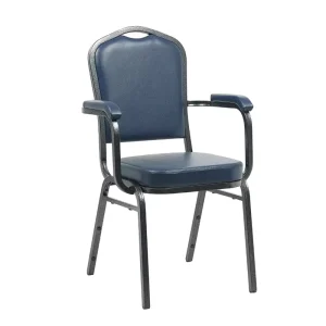 Customized Popular Event Hotel Rental Metal Church Theater Auditorium Leather Vinyl Armrest Chairs with logo