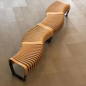Customized Public Space Furniture Solid Wood Green Furniture Concept Parametric Modern Seating Series Furniture for Hotels Malls