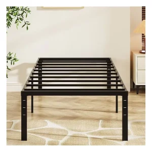 Customized RM DB Model Single Iron Bed Frame Foldable Modern Design Black Color for Bedroom Dormitory Use