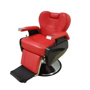 Customized Red Steel Firm Comfortable Salon Beauty Furniture Barber Chairs for Barber