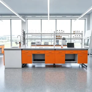 Customized School Lab Furniture Classroom Student Lab Tables Fireproof Explosion Proof Chemical Resistance Work Benches