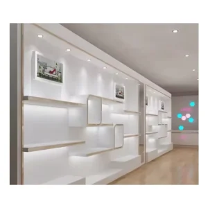 Customized Shopping Mall Wall Display Stand Retail Store Furniture for Cosmetic Display Cabinet and Showcase