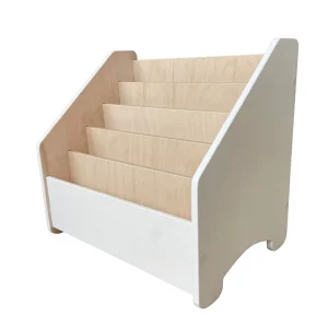 Customized Solid Wood Rectangle Detachable Three Layer Bookshelf Magazine Rack for Children Teen Picture Book Storage