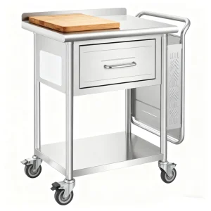 Customized Stainless Steel Dining Service Cart Removable Food Trolley for Hotel Restaurant or Canteen Use