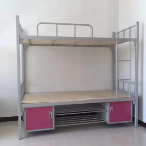Customized Steel Double Decker Bunk Bed Modern Dormitory Hospital School Hostel Living Room Bedroom Eco-Friendly