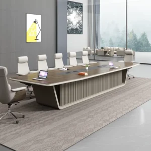 Customized Support Logo Solid Wood Modern Design Easy Installation Strong Load bearing Capacity 12 Seats Office Furniture