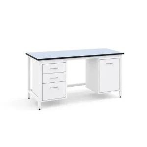 Customized Technical Science Lab Work Table Compact Laminate Lab Furniture Chairs Wheels Dental Central Lab Bench