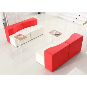 Customized White Red Hospital Modern Airport Waiting Chair Park Benches Public Chair Furniture Including Public Sofa