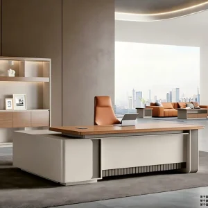 Customized Wooden Executive Desk L Shaped Luxury Desk for Ceo Boss Chairman’s President Table