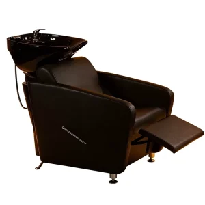 DK XTC35 Luxury Hair Salon Shampoo Chair Semi Reclining Rotatable Armrests High Density Sponge
