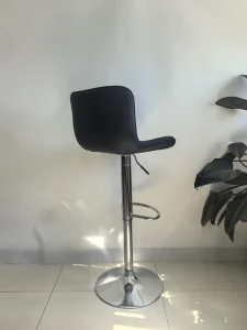 DLC R102 Adjustable Height Leather Bar Stool with Metal Skeleton Frame Light Luxury Style Bar Furniture for Home Use Counter
