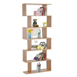 Dareko Modern Wooden Modular Eco Friendly 5 Shelf Bookshelf Cabinet for Bedroom School Home Office Living Room Storage