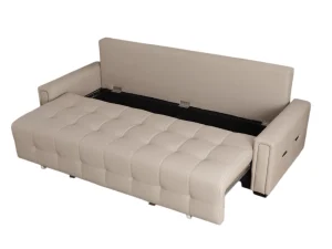 Dark Blue Guest Room Luxury Convertible Extendable Living Room Durable Fabric Mid Soft Linen Modern Sectional Sofa Bed