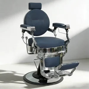 Dark Green Frame Classic Reclining Barber Chair for Hair Salon Barber Shop Antique Furniture Customizable Equipment