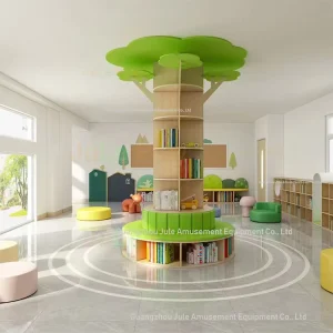 Daycare Tree Shelves Library Furniture Discount Childcare Trees Decoration Wall Standing Wooden Tree