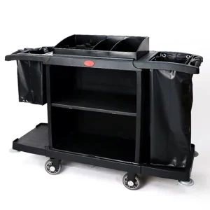 Dedicated Hotel Linen Cart Stainless Steel Multi Functional Cleaning Trolley for Guest Room Entrance Sanitation Work Cart