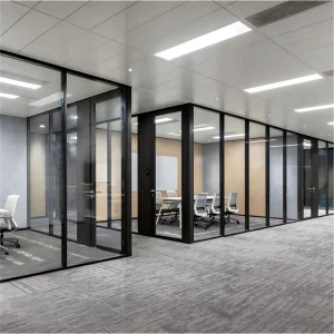 Demountable Soundproof Glass Partition Wall System Steel Frame Modular Modern Outdoor Bathroom Open Plan Offices Warehouses Gyms