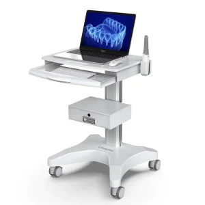 Dental Hospital Mobile Carts with Laptops and Intraoral Scanners Factory Supplied Manual Power Source Brackets