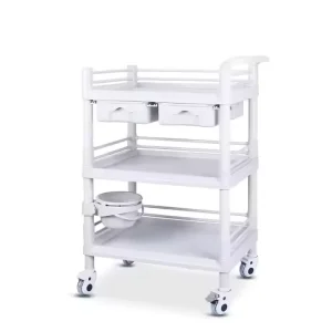 Dental Hospital Plastic Utility Trolley Dental Medical Injection Trolley Medical Dressing Trolley