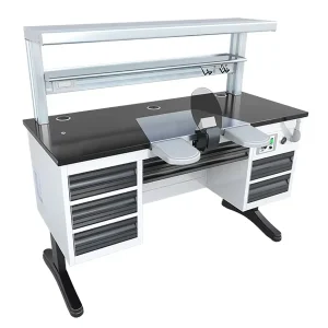 Dental Laboratory Equipment Dental Supply Metal Sheet Dental Work Bench Dental Lab Table Double Workstation