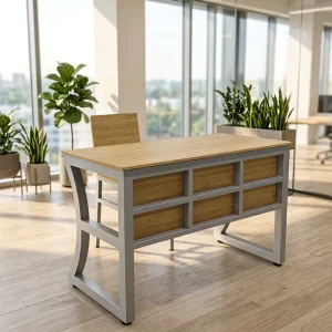 DepEd Bamboo Modern Teacher Desk with Chair Comfortable School Office Furniture Wooden Table with Drawers for Classroom