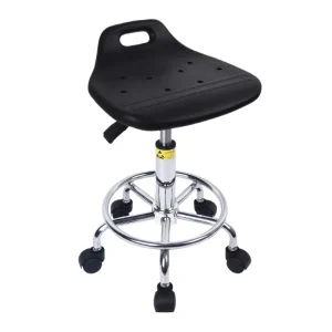 Design Hospital Steel Laboratory Swivel Chairs Anti static Lab Stools with Mobile PU Seat for School and Industrial Use