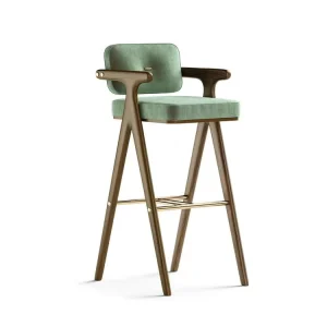 Designer Furniture Factory’s High End Customized Modern Stainless Steel Bernard Luxury Water Resistant Durable Bar Stool Bars
