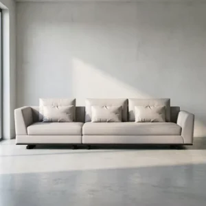 Designer Living Room Furniture High End Durable Modern Minimalist Couch Sofa Leather Sofa Set