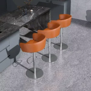 Designer Modern Light Luxury Lifting Rotatable Metal Bar Stool with Height Adjustment for Home Island Bar Furniture HD 7155