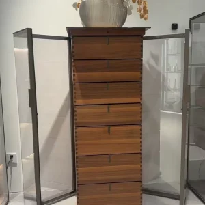 Designer Solid Wood & Glass Aircraft Cabinet Modern Multi Layer Storage with Double Doors Customizable Color