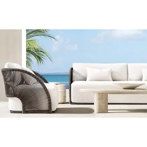 Designer Style Waterproof Washable Rattan Aluminum Garden Sofa Set Hotel Outdoor Furniture Set