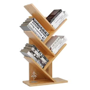 Desk Office Kid Tree Revolve Corner Shelf Bookshelf Child Solid Modern Wooden Library Bookcase