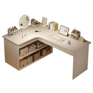 Desktop Computer Desk Home Use Bedroom Bookshelf Combo Student Study Writing Desk Corner Multifunctional Office Desk L shaped