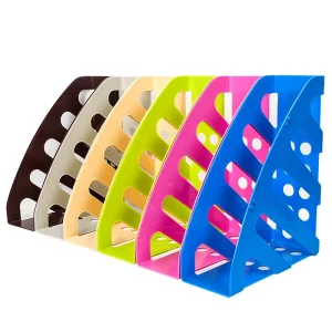 Desktop File Organizer Rack PP Plastic Document Holder for Office Storage Custom Logo OEM