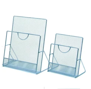 Desktop Office Desk Metal Magazine Reading Wire Book End Stand