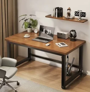 Desktop Wooden Metal Modern Simple Cooling Computer Desk Modular Workstation Customized Size High Quality for Office Home School