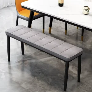 Dining Bench Seat Chrome Grey White Orange Hotel Modern Bedroom Living Room Furniture