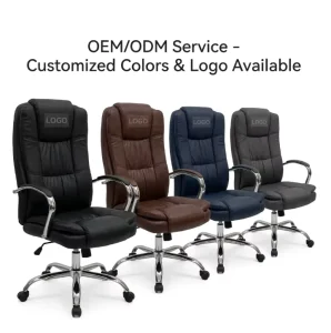 Dining Furniture Luxury PU Office Chair High Back Executive Design Luxury Executive Leather Boss Office Chairs
