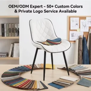Dining Furniture Metal Legs Dining Chair Factory Direct Sale Restaurant Upholstered Dining Room Living Room Fabric Dining Chair