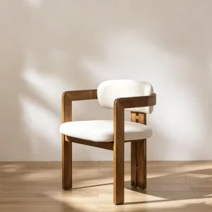 Dining Room Chairs Mid Century Solid Wood Eco Friendly Upholstered Backrest French Retro Art Style Cozy Leisure Home