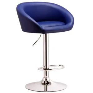 Dining Room Furniture Modern Bar Stool Navy Blue Blue Leather Bar Chairs for Restaurant