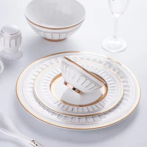 Dinnerware Porcelain Dishes and Plates Sets Hotel Ceramic Tableware Bulk Ceramic Dinner Plates for Kazakhstan Wholesalers