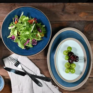 Dinnerware Sets Ceramic Porcelain Royalware Porcelain Plates Luxury Hotel Dinner Set Porcelain Dinner Plate for 5 Star Hotel