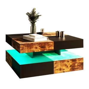 Direct Factory Modern Eco Friendly Customized Design MDF Coffee Table Set for Cafe Tea House Household and Commercial Use